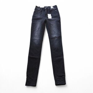 Judy Blue High Waisted Skinny Fit  Jeans Distressed Black Women's 1/25